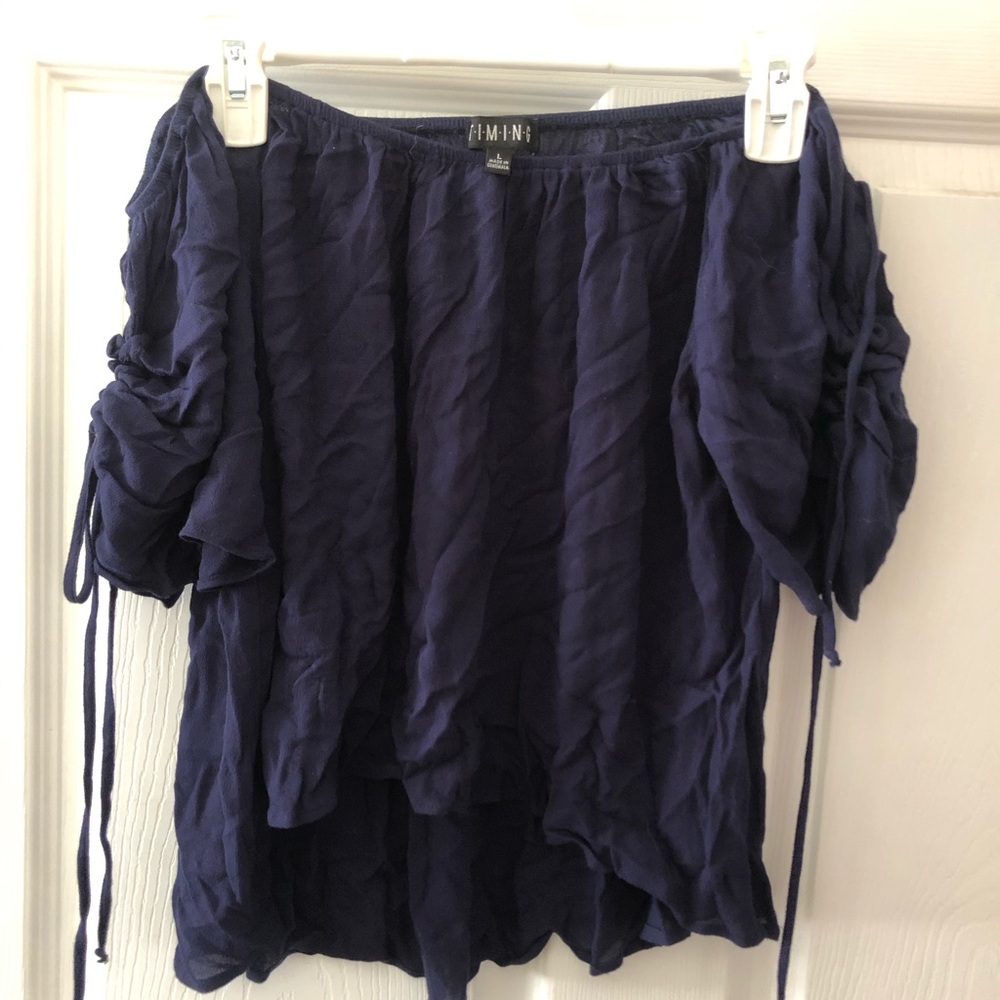 Navy off the shoulder top